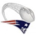 NEW ENGLAND PATRIOTS PIN FOOTBALL GLITTER TRAIL PIN