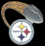 PITTSBURGH STEELERS PIN FOOTBALL GLITTER TRAIL PIN