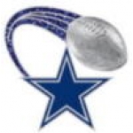 DALLAS COWBOYS PIN FOOTBALL GLITTER TRAIL PIN