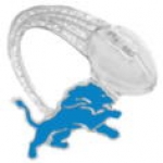 DETROIT LIONS PIN FOOTBALL GLITTER TRAIL PIN