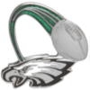 PHILADELPHIA EAGLES PIN FOOTBALL GLITTER TRAIL PIN