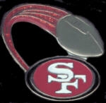 SAN FRANCISCO 49ERS PIN FOOTBALL GLITTER TRAIL PIN