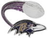 BALTIMORE RAVENS PIN FOOTBALL GLITTER TRAIL PIN