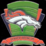 DENVER BRONCOS PIN FOOTBALL LOGO FIELD PIN