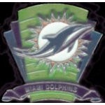 MIAMI DOLPHINS PIN FOOTBALL LOGO FIELD PIN