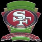 SAN FRANCISCO 49ERS PIN FOOTBALL LOGO FIELD PIN