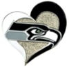 SEATTLE SEAHAWKS PIN SWIRL HEART PIN