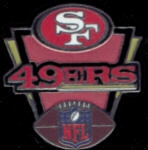 SAN FRANCISCO 49ERS PIN FOOTBALL VICTORY PIN