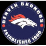 DENVER BRONCOS PIN ESTABLISHED YEAR BRONCOS PIN