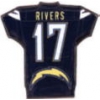 SAN DIEGO CHARGERS PHILIP RIVERS JERSEY PIN