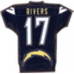 SAN DIEGO CHARGERS PHILIP RIVERS JERSEY PIN