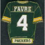 BRETT FAVRE NFL PINS FOOTBALL GREEN BAY PACKERS JERSEY PIN