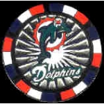 MIAMI DOLPHINS POKER CHIP PIN