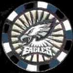 PHILADELPHIA EAGLES POKER CHIP PIN