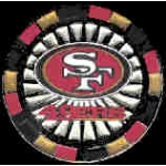 SAN FRANCISCO 49ERS POKER CHIP PIN