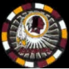 WASHINGTON REDSKINS PIN POKER CHIP REDSKINS PIN