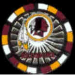 WASHINGTON REDSKINS PIN POKER CHIP REDSKINS PIN