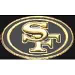SAN FRANCISCO 49ERS SILVER AND GOLD PIN