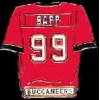 TAMPA BAY BUCCANEERS WARREN SAPP JERSEY PIN