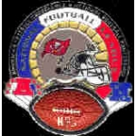 TAMPA BAY BUCCANEERS HELMET WITH BALL PIN