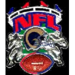 ST LOUIS RAMS PLAYERS WITH FOOTBALL NFL PIN