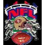 SAN FRANCISCO 49ERS PLAYERS WITH FOOTBALL NFL PIN