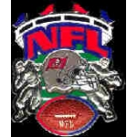 TAMPA BAY BUCCANEERS PLAYERS WITH FOOTBALL NFL PIN