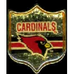 ARIZONA CARDINALS PINS NFL FOOTBALL SPARKLE SHIELD PIN