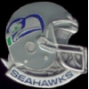 SEATTLE SEAHAWKS HELMET OLD STYLE CAST PIN