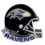 BALTIMORE RAVENS HELMET CAST STYLE PIN