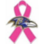 BALTIMORE RAVENS PINK RIBBON PIN BREAST CANCER AWARENESS PIN