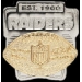 OAKLAND RAIDERS PIN LARGE EST SILVER AND GOLD PIN