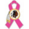 WASHINGTON REDSKINS PINK RIBBON PIN BREAST CANCER AWARENESS PIN