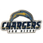 SAN DIEGO CHARGERS PIN BOLT WITH CITY SCRIPT PIN