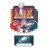 PHILADELPHIA EAGLES PIN SUPER BOWL 59 SB 59 CHAMPIONS LARGE DANGLE FOOTBALL PIN