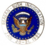 RONALD REAGAN GEORGE BUSH 1985 PRESIDENTIAL INAUGURATION PIN