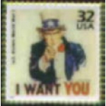 I WANT YOU UNCLE SAM PIN WORLD WAR ONE ERA POSTER STAMP PIN DX