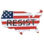 RESIST UNITED STATES COUNTRY POLITICAL PIN
