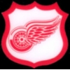 DETROIT REDWINGS HOCKEY SHIELD PIN