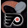 PHILADELPHIA FLYERS PIN PUCK GLITTER TRAIL PIN