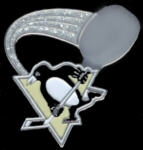 PITTSBURGH PENGUINS PUCK GLITTER TRAIL PIN
