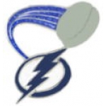 TAMPA BAY LIGHTNING PIN PUCK GLITTER TRAIL PIN