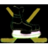 HOCKEY SKATE WITH CROSSED STICKS PIN
