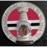 CHICAGO BLACKHAWKS PIN 5 TIME STANLEY CUP PIN