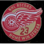 DETROIT REDWINGS 23 WINS PIN NHL RECORD PIN