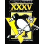 PITTSBURGH PENGUINS 35TH ANNIV LG 2 INCH PIN