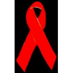 RED RIBBON PIN AIDS PIN DRUGS AND ALCOHOL PREVENTION PIN