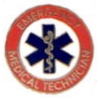 EMT PIN EMERGENCY MEDICAL TECHNICIAN PIN RED RD