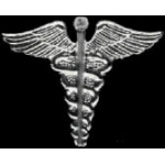 CADEUSES PIN SILVER MEDICAL SMALL CADEUSES LOGO PIN