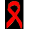 RED RIBBON PIN AIDS CUTOUT PIN